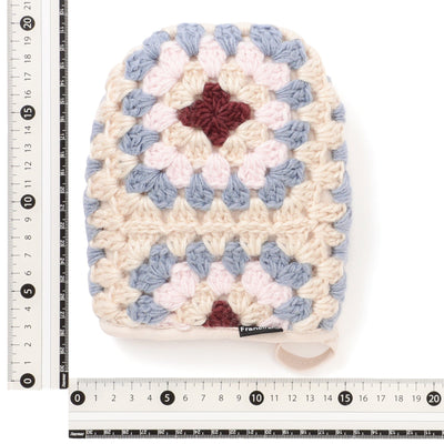 鉤針編織手套 藍色