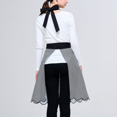 SCALLOPED 扇貝形全身圍裙 黑色