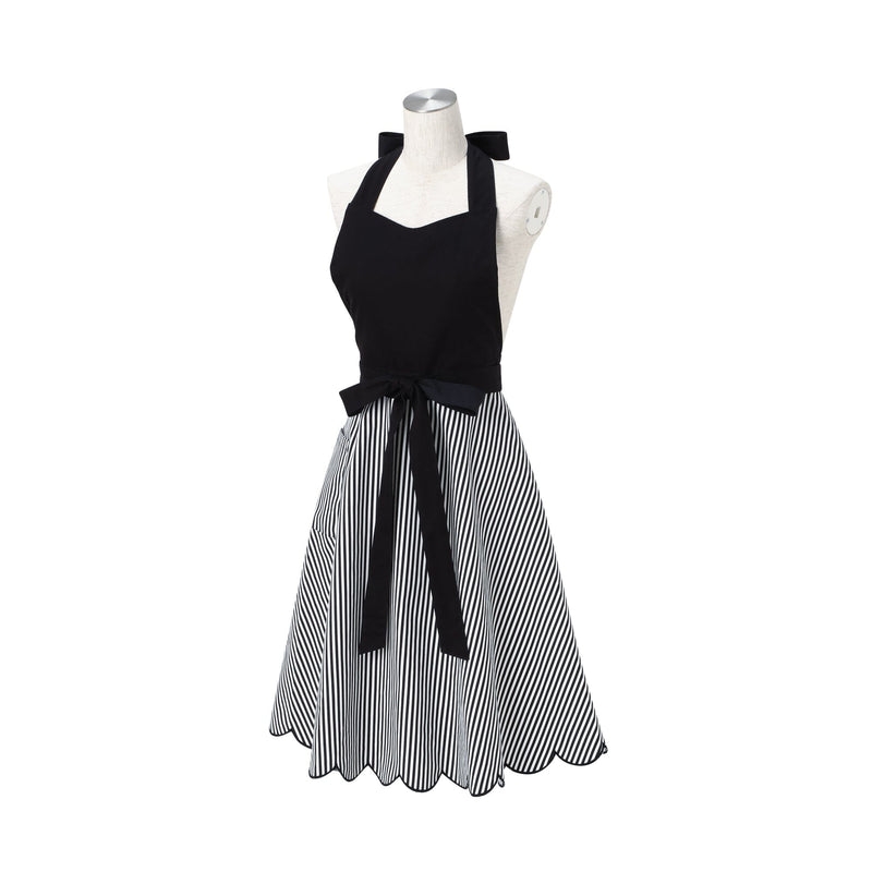 SCALLOPED 扇貝形全身圍裙 黑色