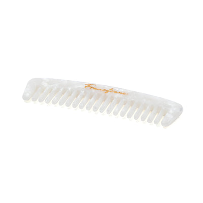 Compact Comb With Pouch S White