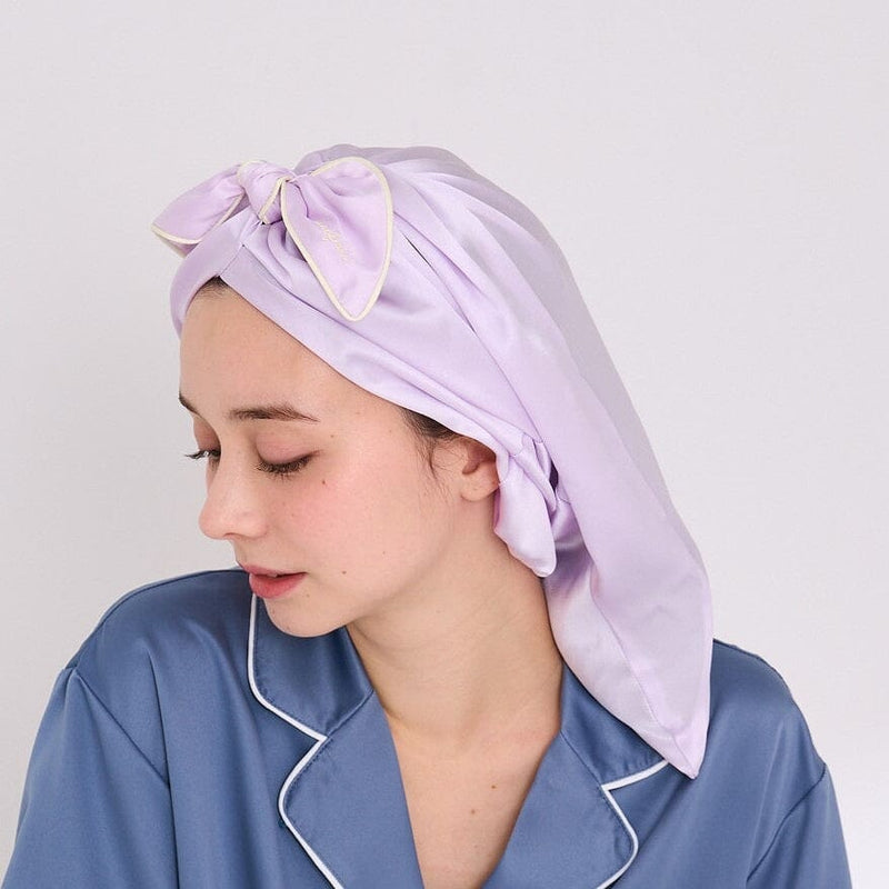 Silk Nightcap Long Purple