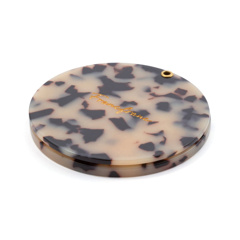 Compact Mirror With Pouch  Beige