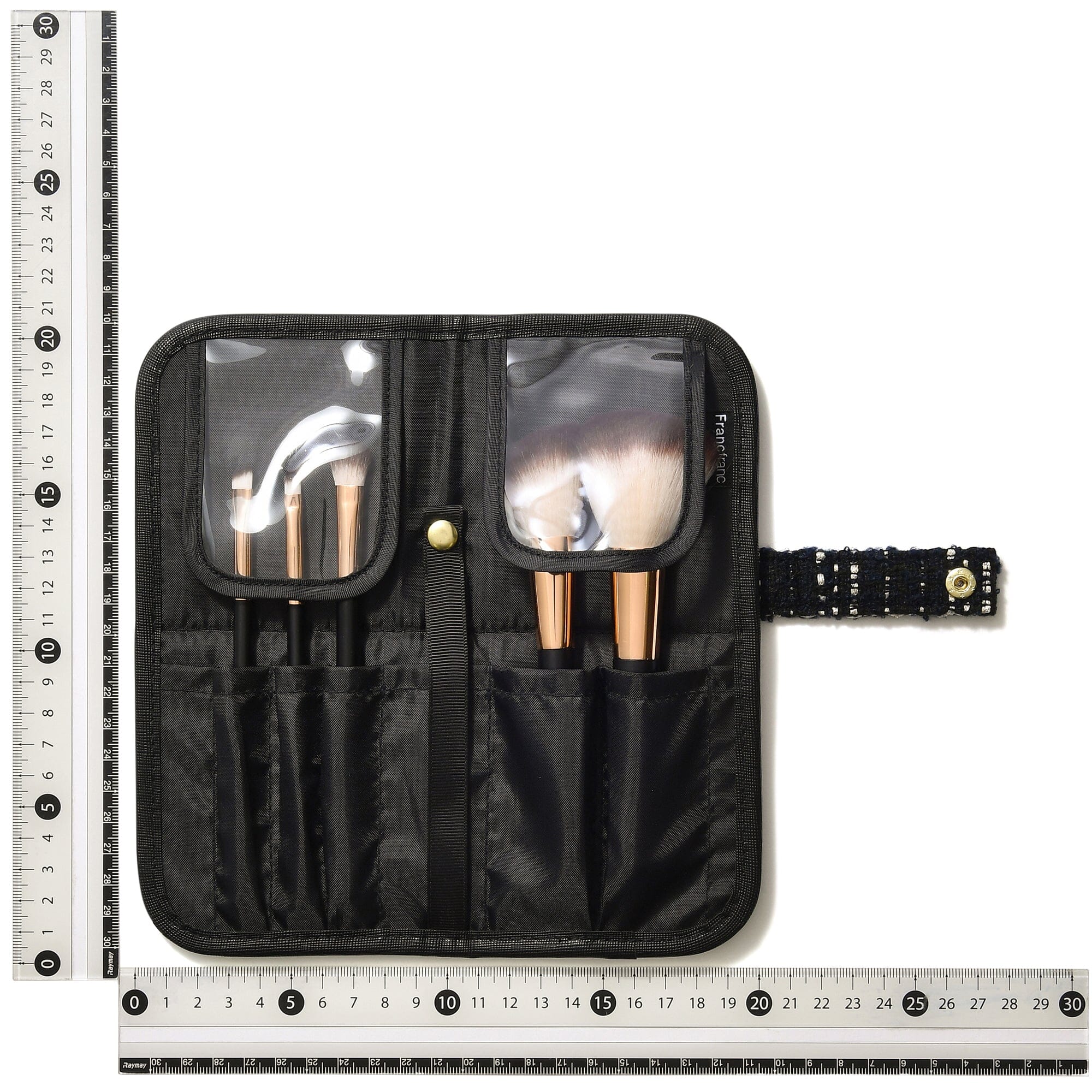 Tweed Makeup Brush Set  Black