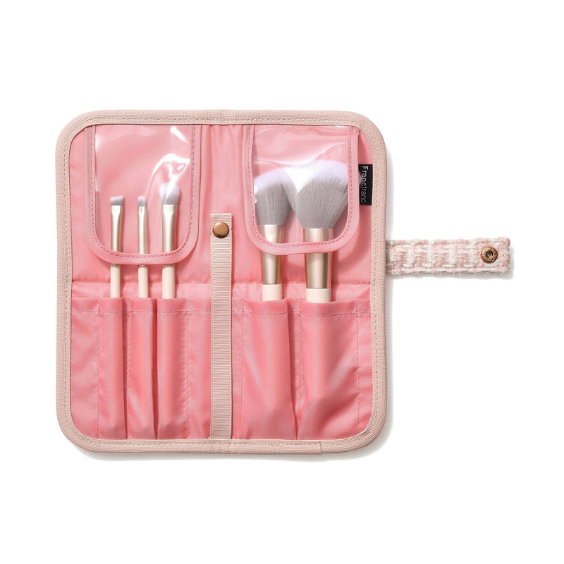 Tweed Makeup Brush Set  Pink