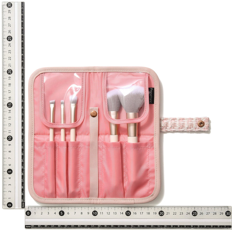 Tweed Makeup Brush Set  Pink