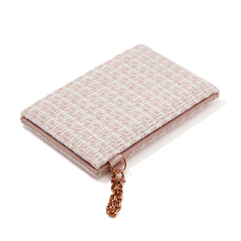 Tweed Foldable Mirror S Pink