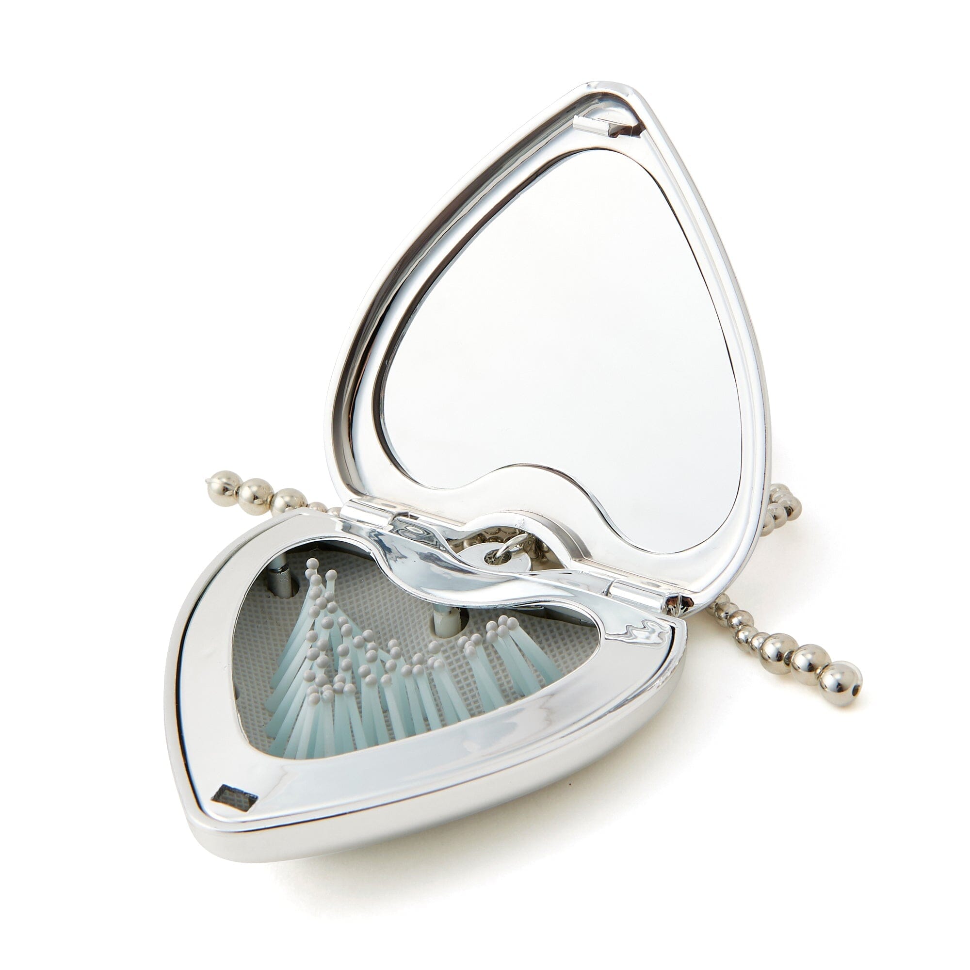 Mirror And Brush With Charm Silver