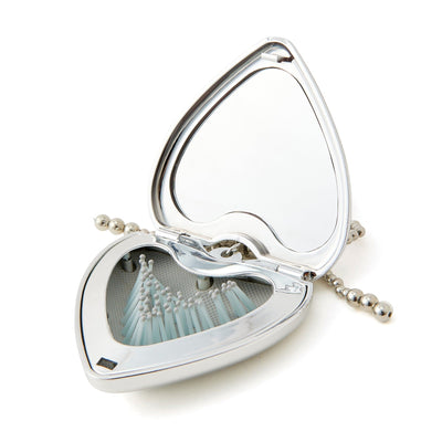 Mirror And Brush With Charm Silver