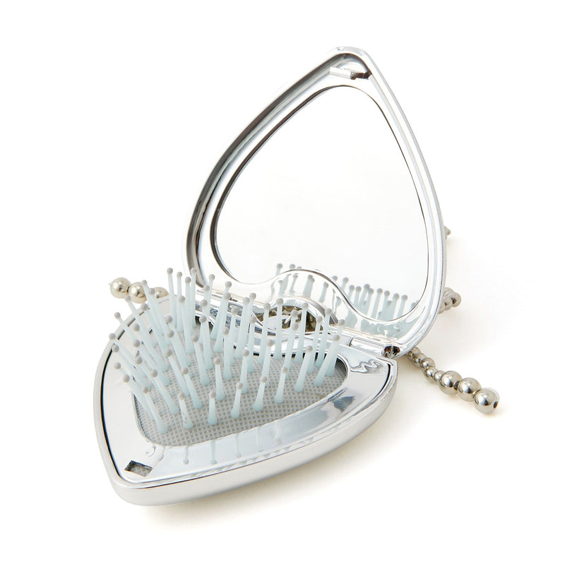 Mirror And Brush With Charm Silver