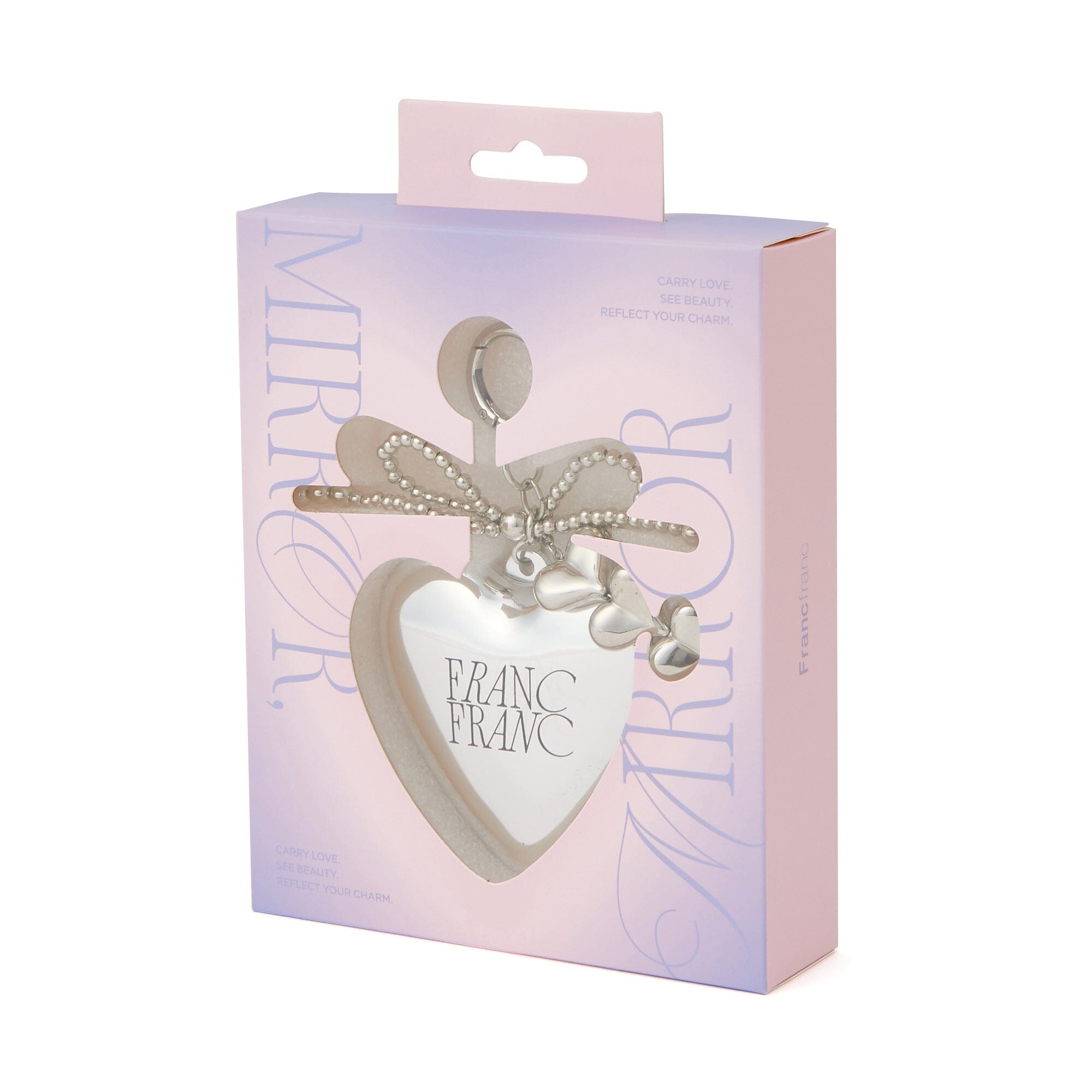 Mirror And Brush With Charm Silver