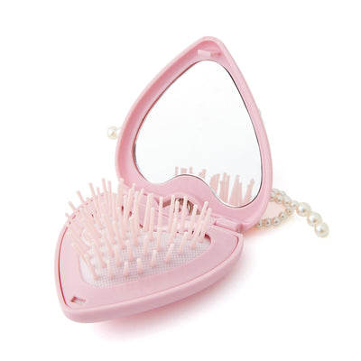 Mirror And Brush With Charm Light Pink