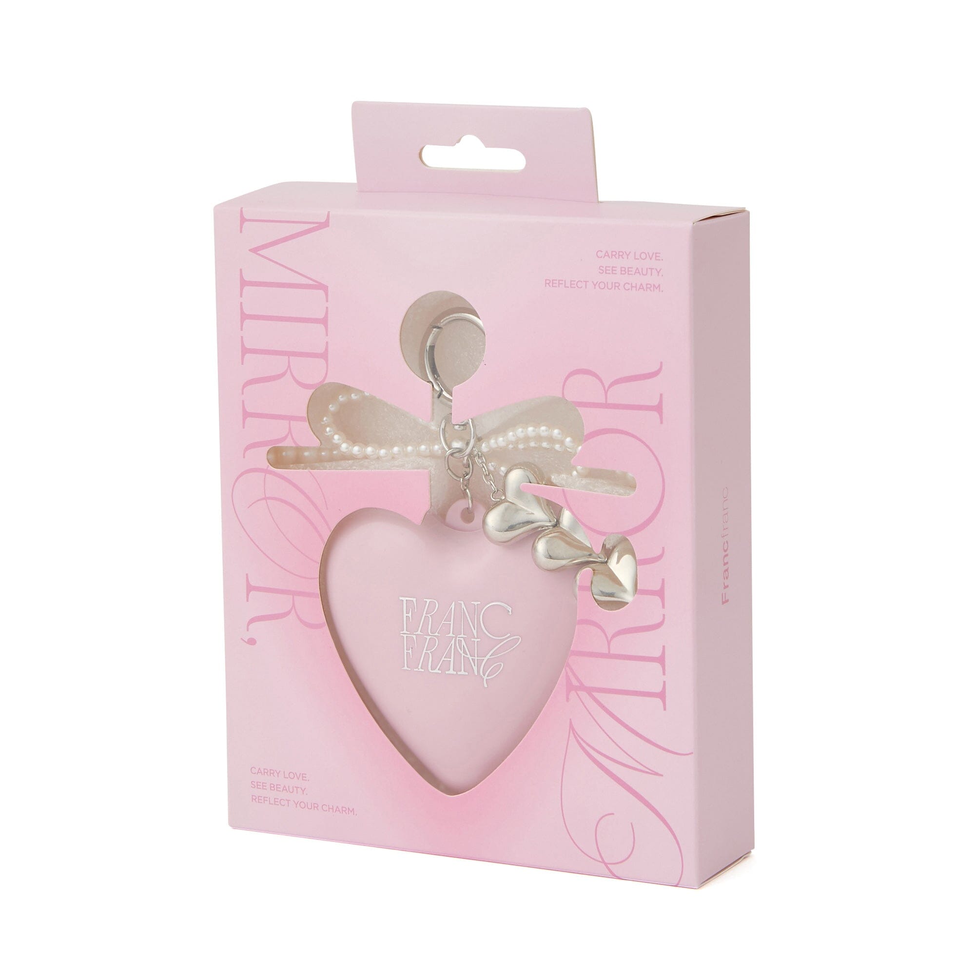 Mirror And Brush With Charm Light Pink