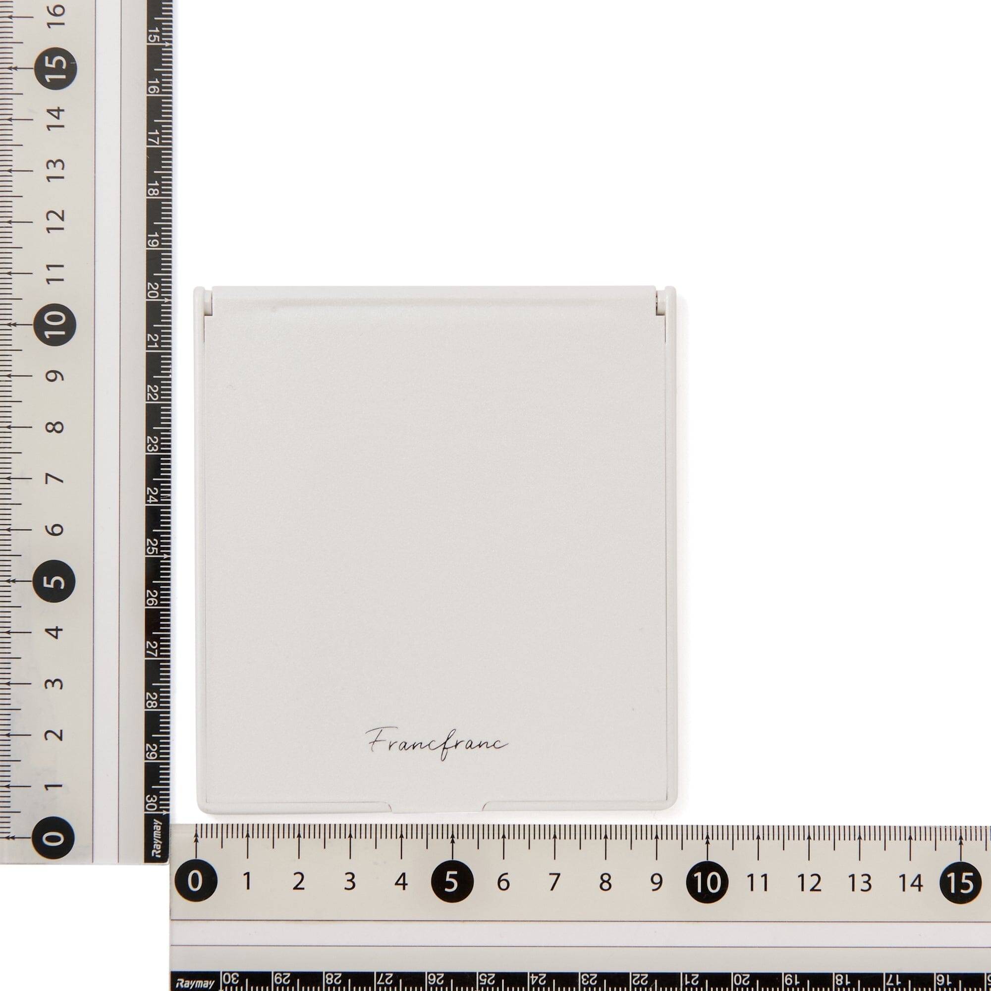 Face Check Mirror Pearl Small White