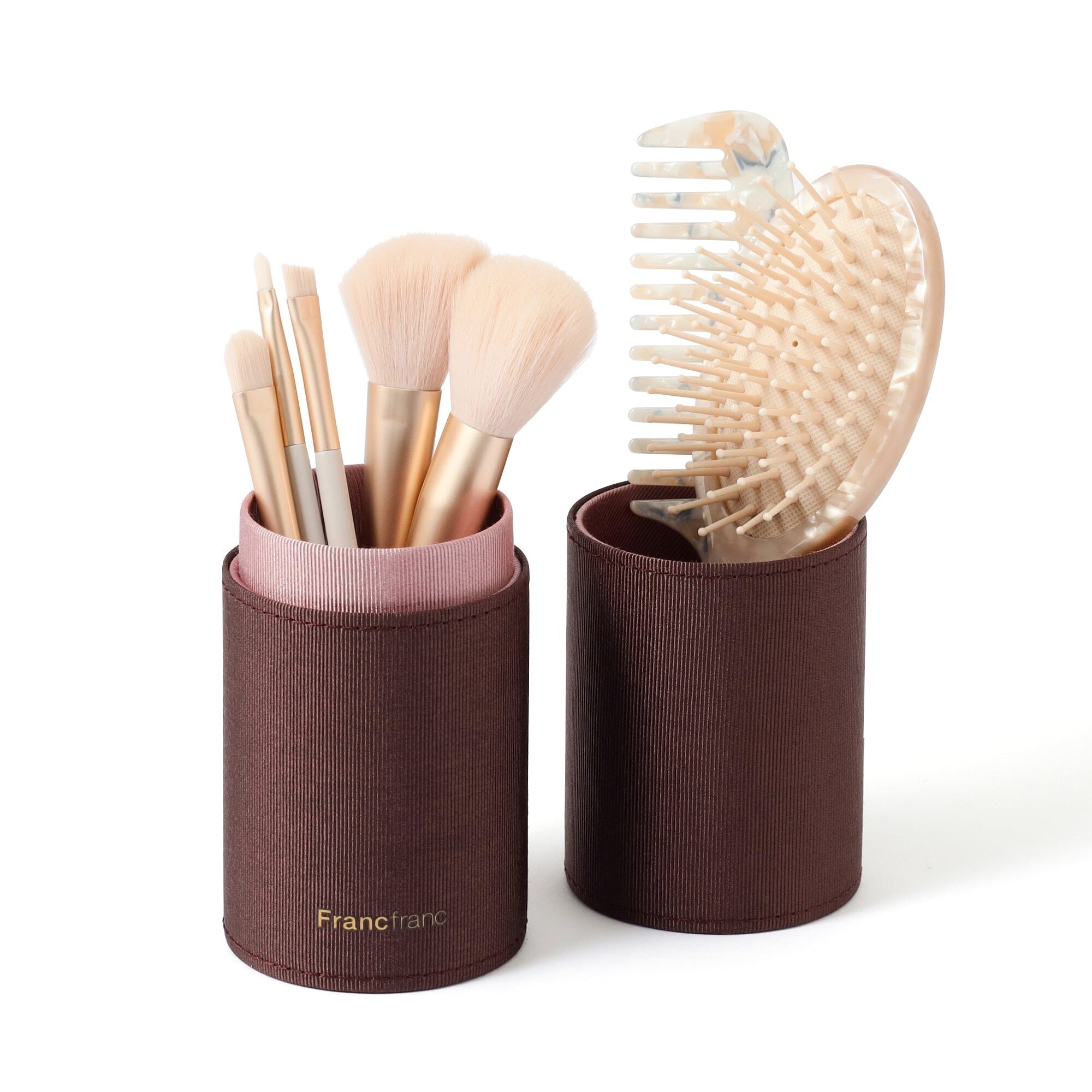 Bicolor Makeup Brush Set Brown