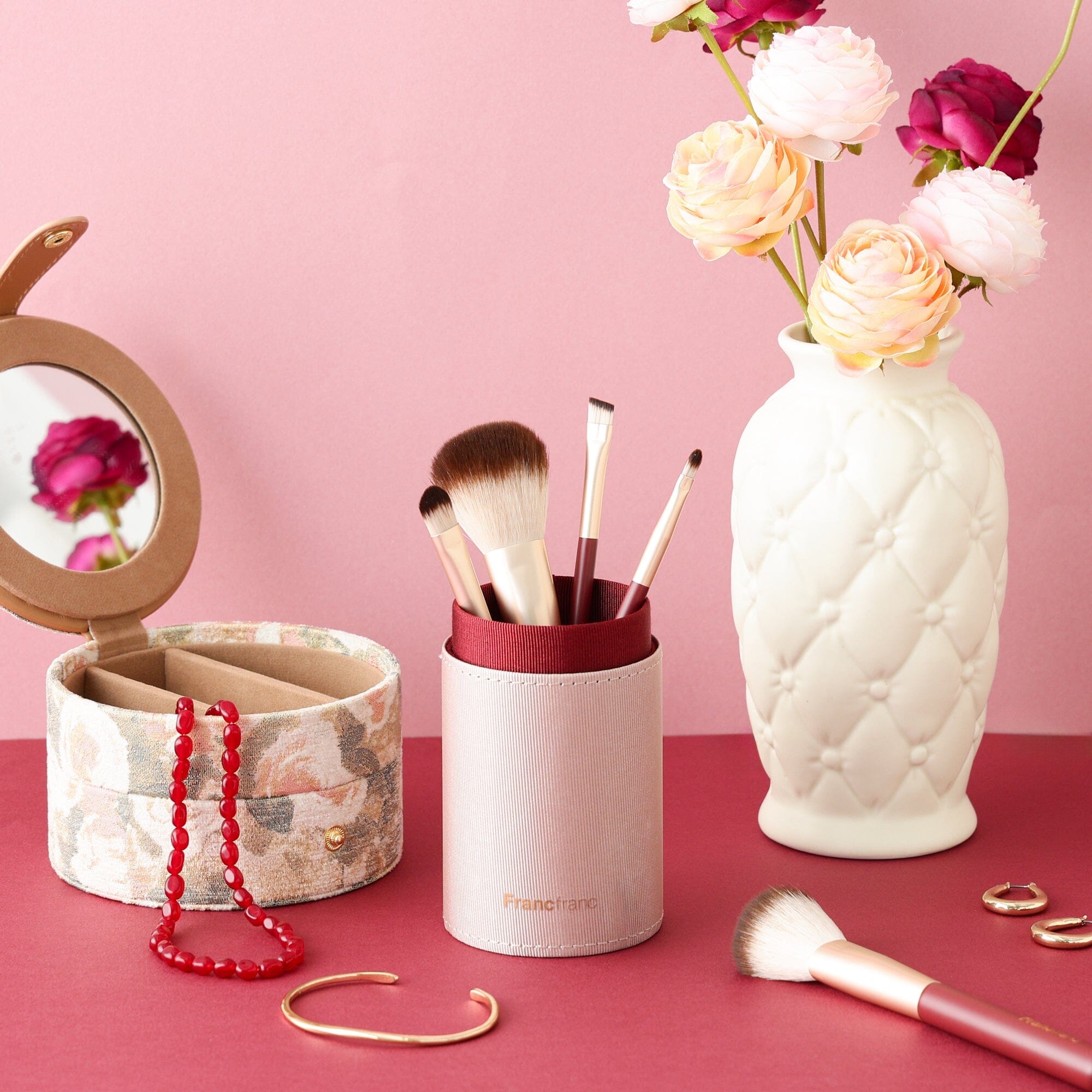 Bicolor Makeup Brush Set Pink