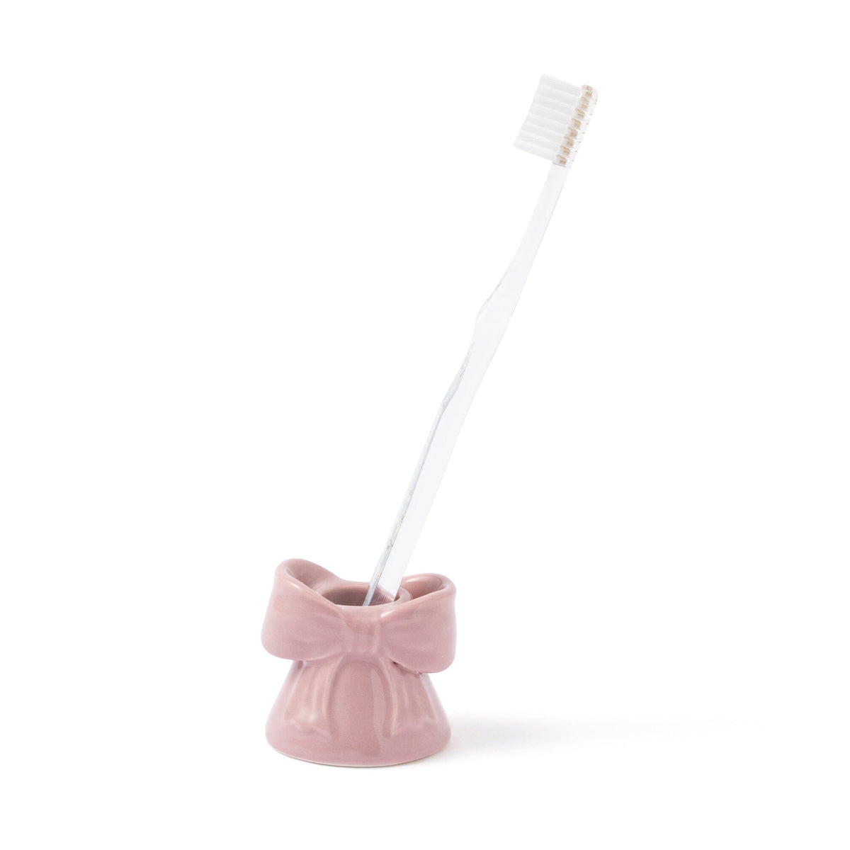 Ribbon Toothbrush Holder Pink