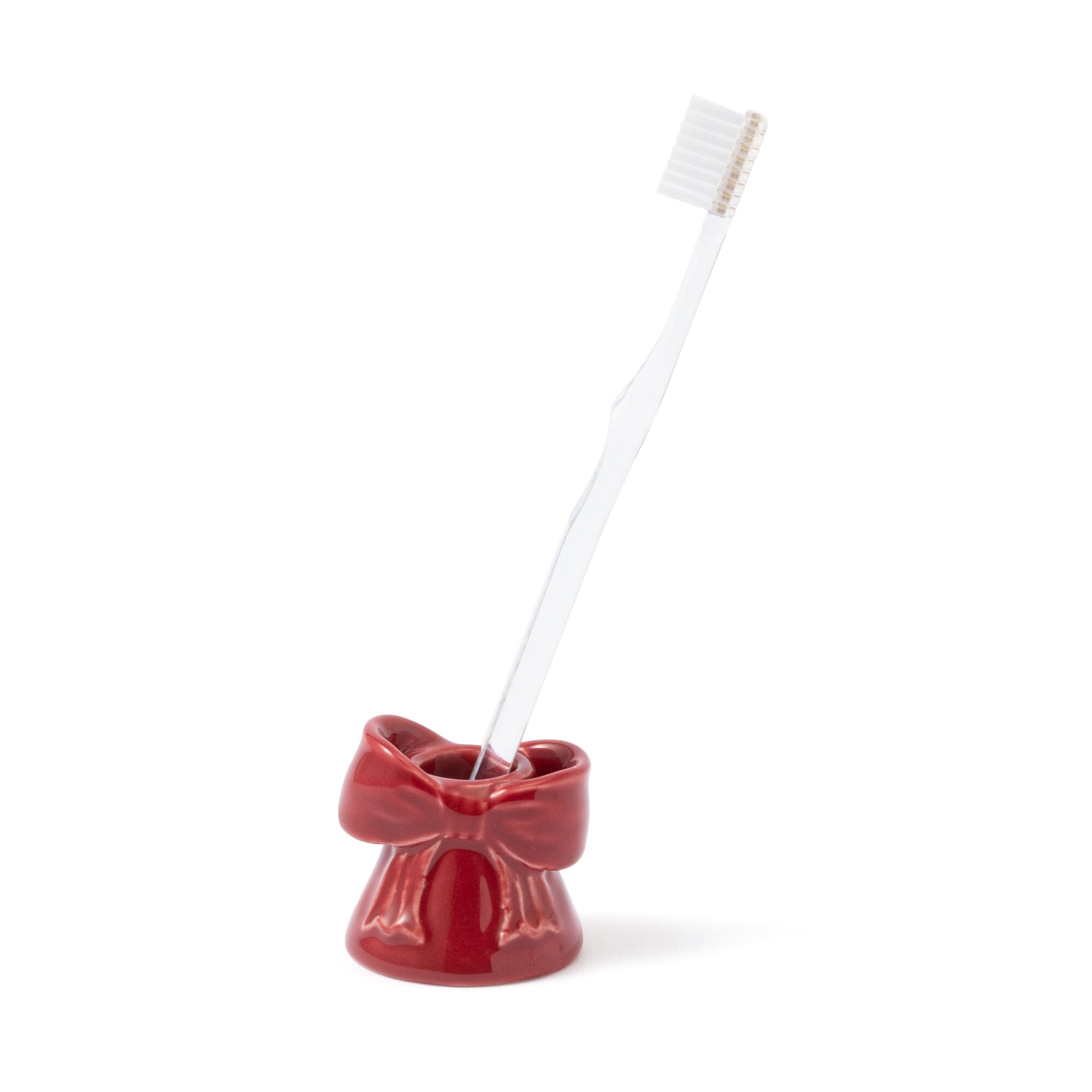 Ribbon Toothbrush Holder Red