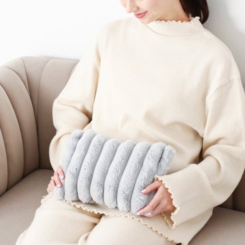 Hot Water Bottle With Cover  Gray