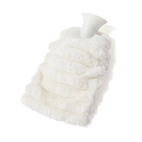 Hot Water Bottle With Cover  White
