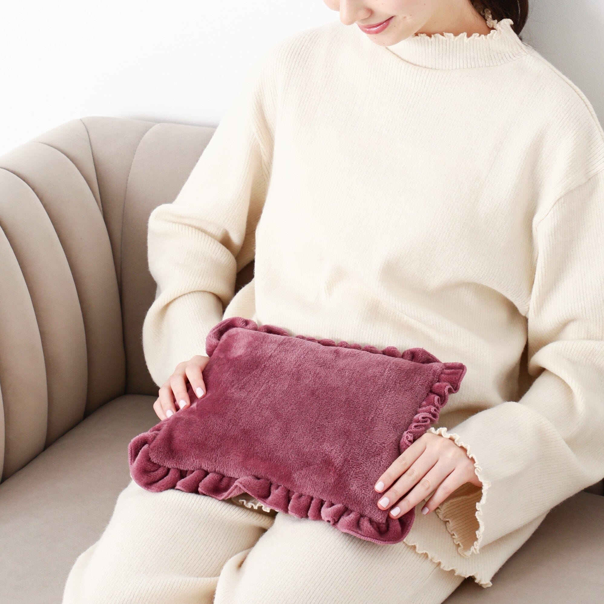 Hot Water Bottle With Cover  Purple
