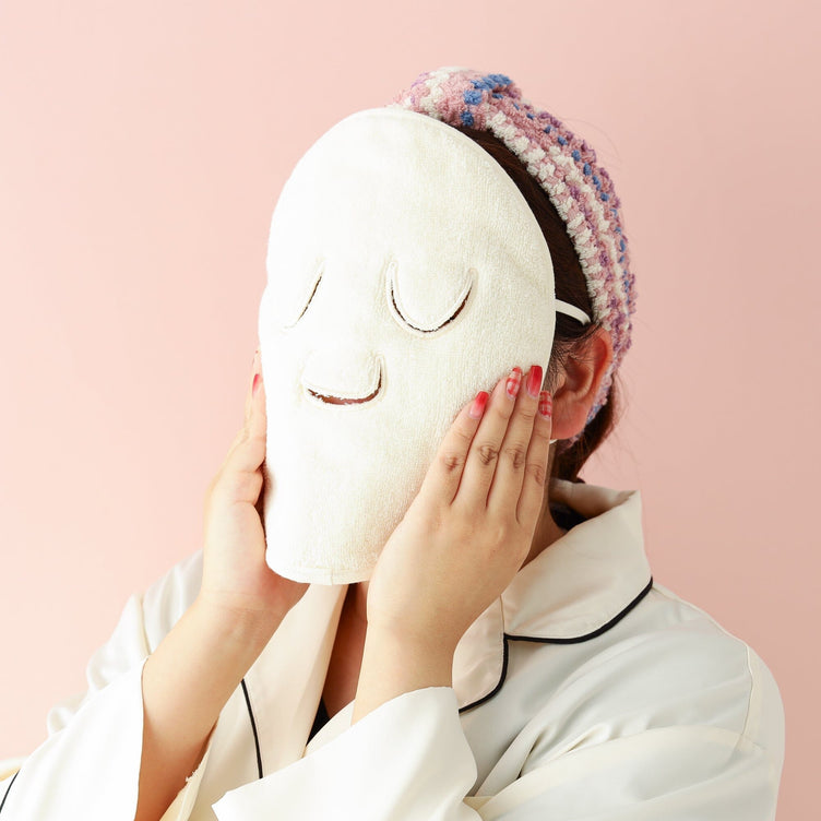 Steam Face Mask Towel White