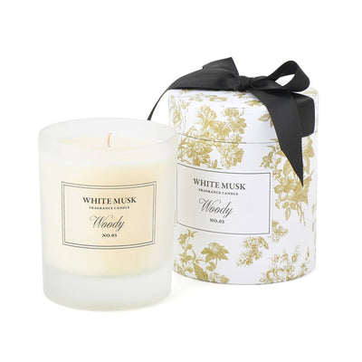 Classic Flower White Musk Woody Candle