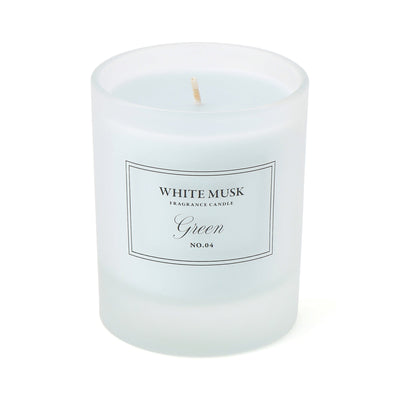 Classic Flower White Musk Green Candle