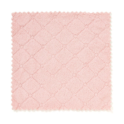 Cleaning Cloth Microfiber Reversible Pink
