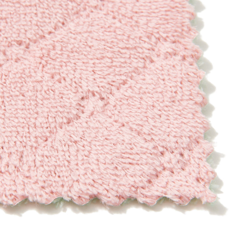 Cleaning Cloth Microfiber Reversible Pink