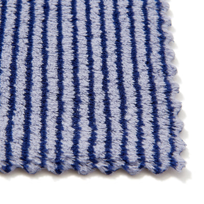 Cleaning Cloth Microfiber Striped Blue