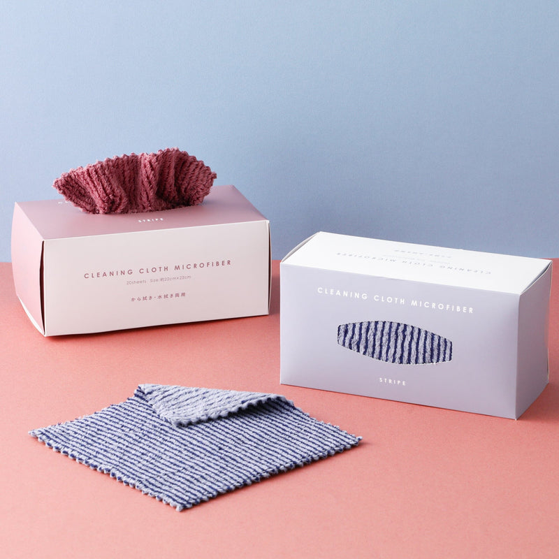 Cleaning Cloth  Microfiber Stripe Red