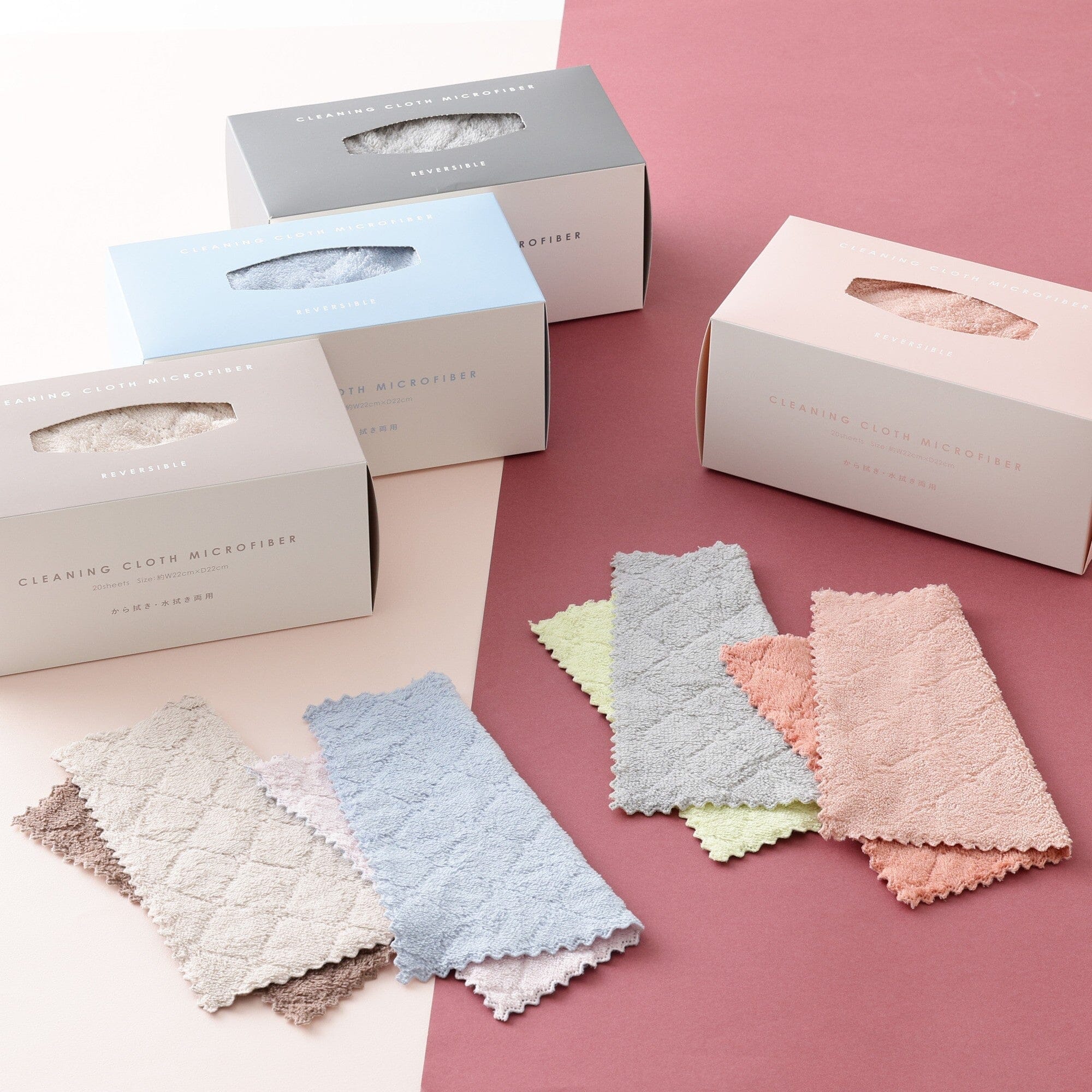 Reversible Microfiber Cleaning Cloths Gray Pack Of 20