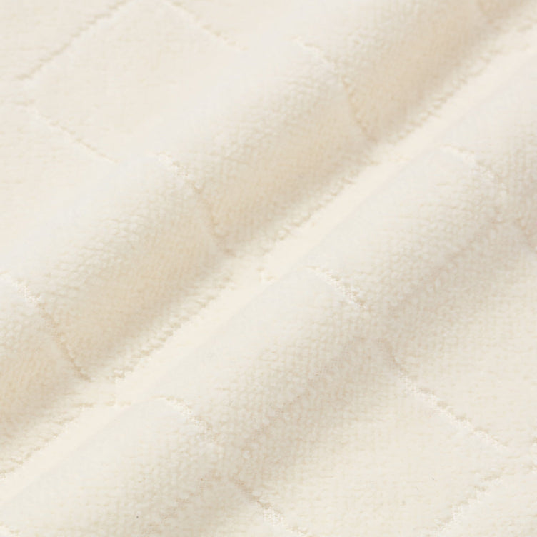 Quiltscallops Handkerchief Towel  Ivory