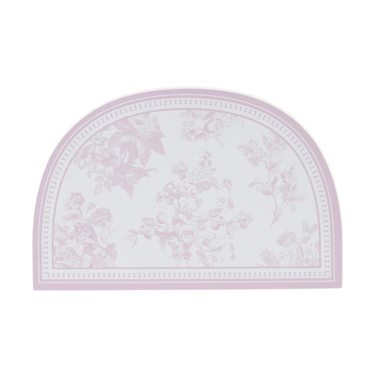 Soft Bath Mat with Diatomaceous Earth Semicircular Classic Flower Pink