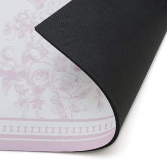 Soft Bath Mat with Diatomaceous Earth Semicircular Classic Flower Pink