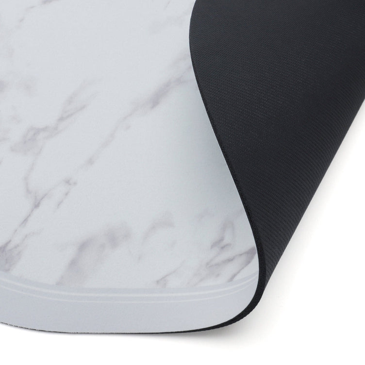 Soft Bath Mat with Diatomaceous Earth Oval Marble Grey