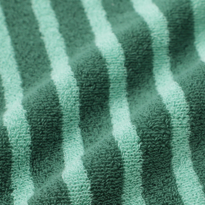 抗菌除臭條紋浴巾綠色