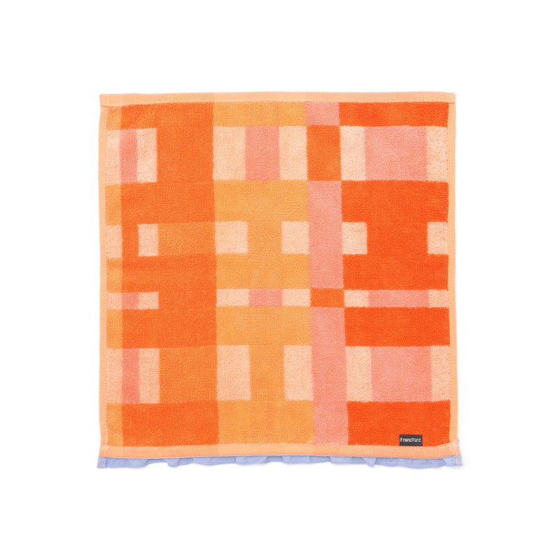 Antibacterial and Deodorizing Check Wash Towel Orange