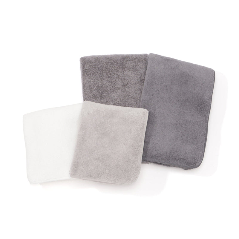 Microfiber Face & Mini Bath Towel set Grey