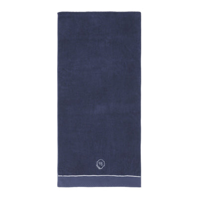 Embroidery Bath Towel   Navy