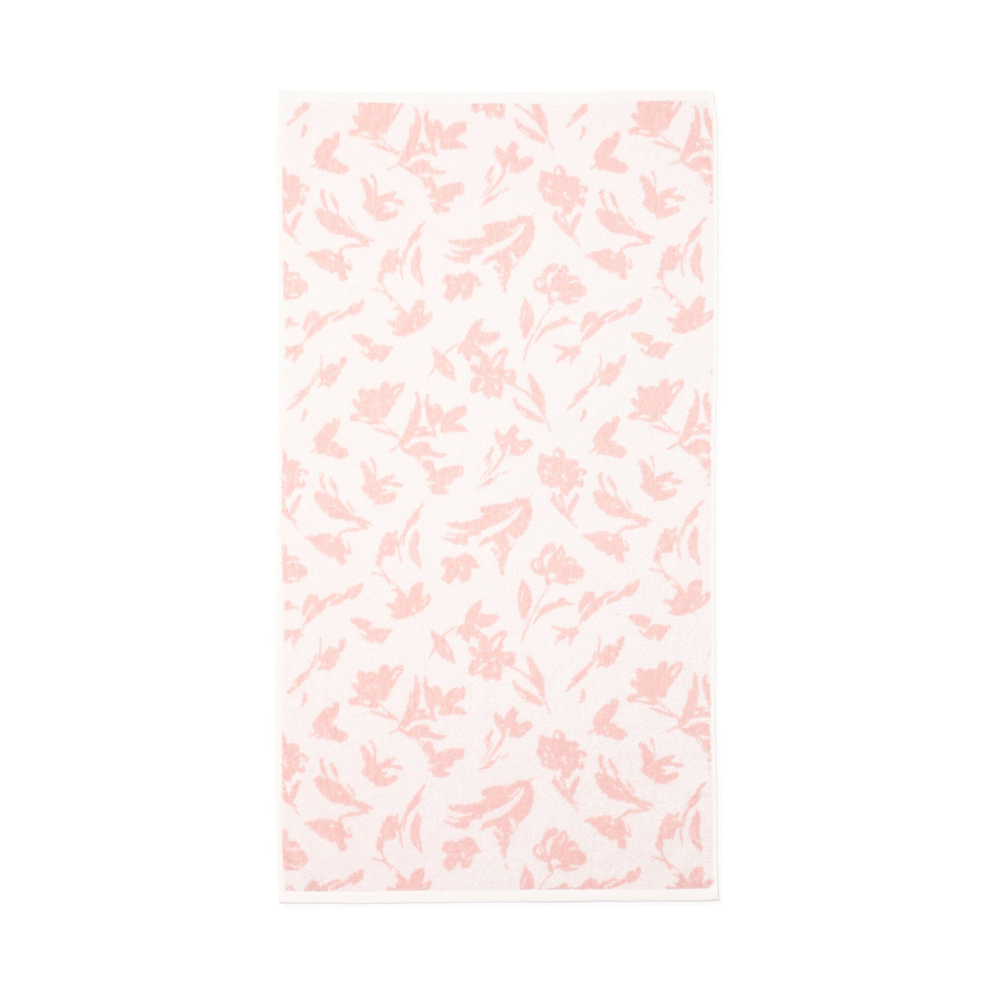 Vale Set Bath Towel Natural Flower Pink