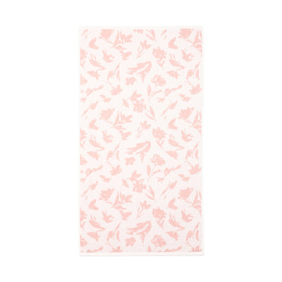 Vale Set Bath Towel Natural Flower  Pink