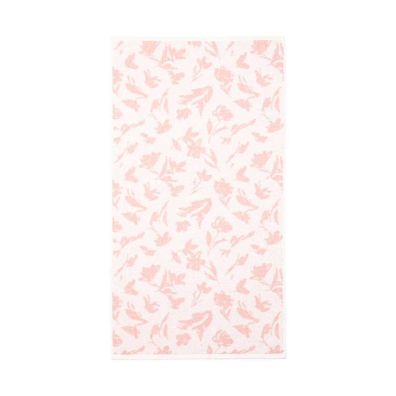 Vale Set Bath Towel Natural Flower  Pink