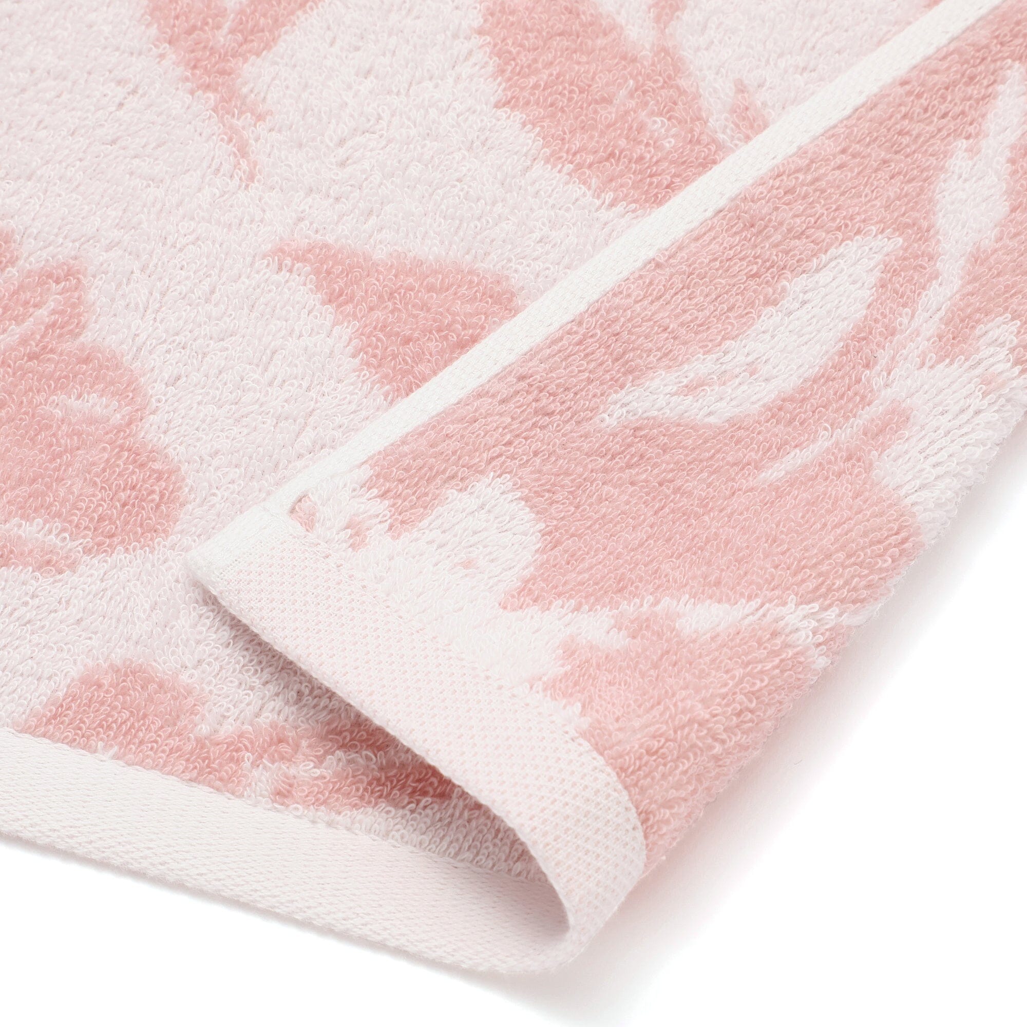 Vale Set Bath Towel Natural Flower Pink