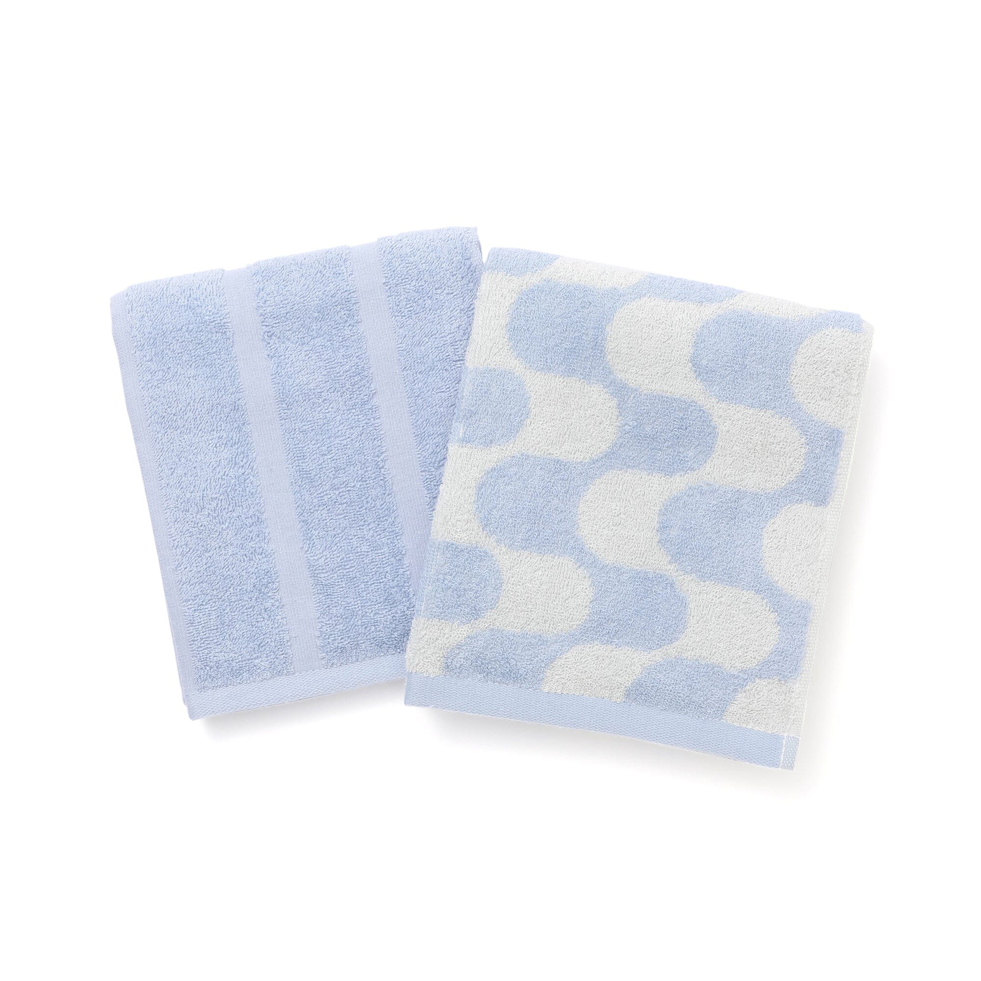 Vale Set Bath Towel Wave Blue
