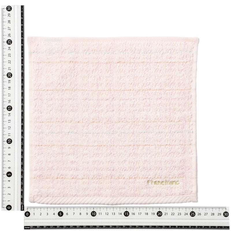 Antibacterial and deodorizing tweed pattern handkerchief towel, pink