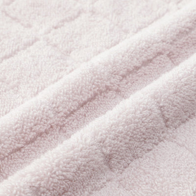 Antibacterial And Deodorizing Quilted Scallop Face Towel, Pink