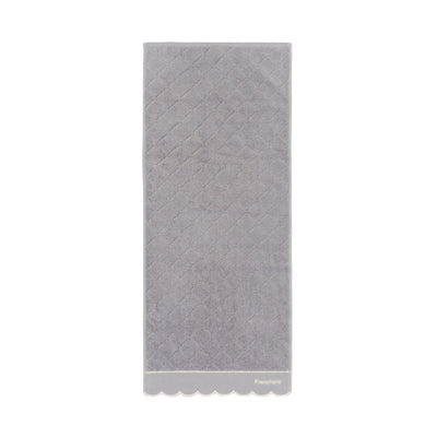 Antibacterial And Deodorizing Quilted Scallop Face Towel, Grey