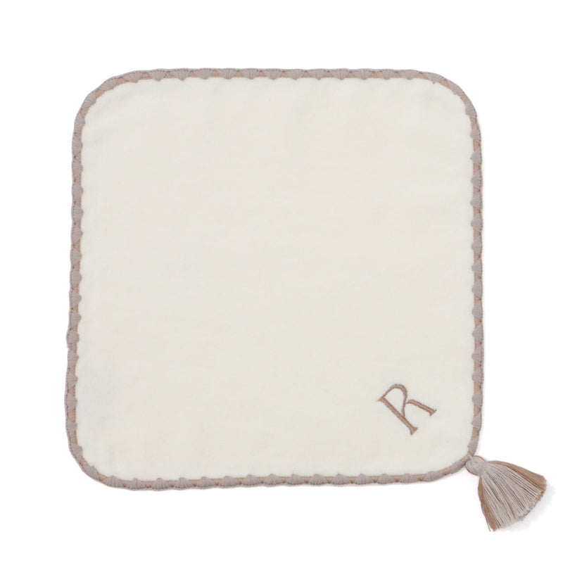 Initial Mini Handkerchief Towel R Beige