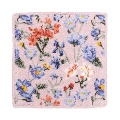 Chenille Handkerchief Towel Flower Garden